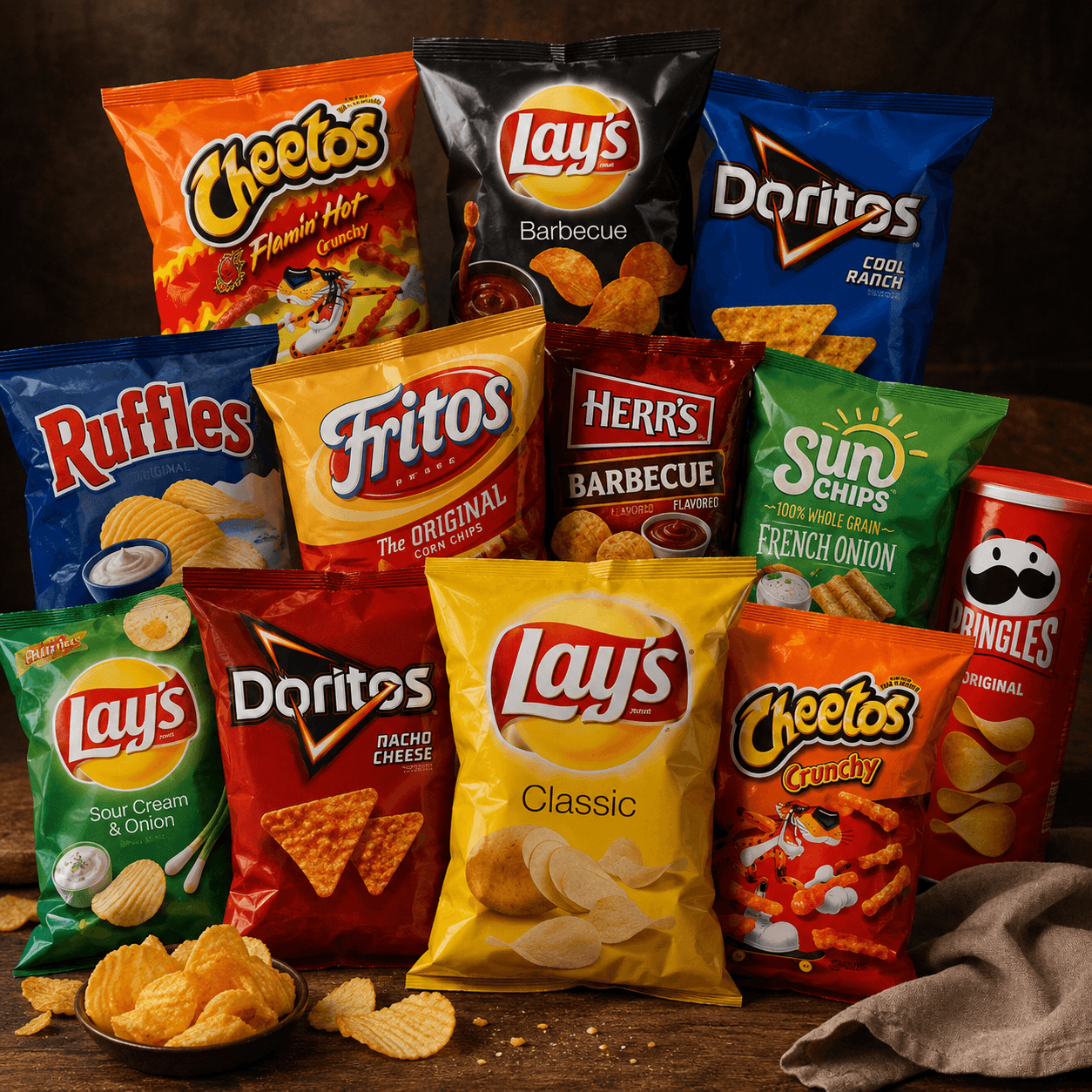شيبس chips  وحلويات  منوعة التصنيع