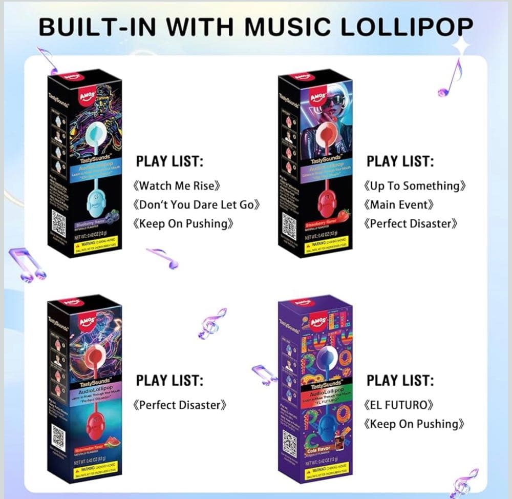 حلوة الموسيقTastySounds Audio Lollipop طعم بلو بيري